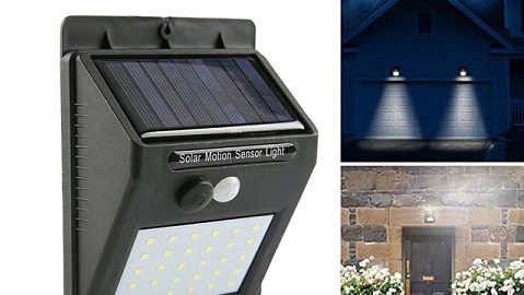 30 LED Solar Powered Wall Light Motion Sensor