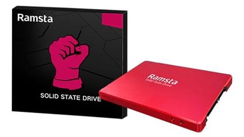 Ramsta S800 480GB SATA3 High Speed SSD (Red) + ORICO USB 3.0 SSD/HDD  Case