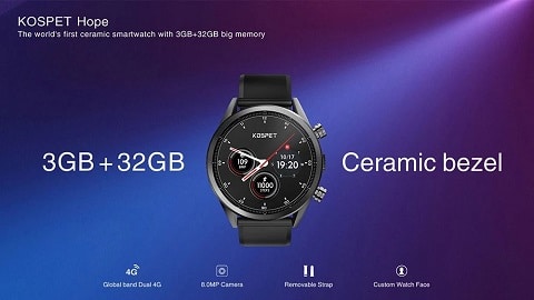 Kospet hope 4G Smartwatch (Android7.1.1 3GB+32GB Dual 4G 1.39" AMOLED)