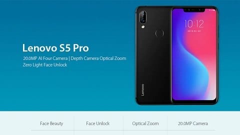 Lenovo S5 Pro 4G Phablet Global Version 6GB RAM - BLACK
