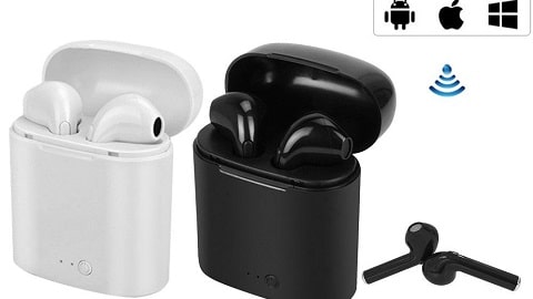 i7s TWS True Wireless BT In-Ear Stereo Music Earphones w/Mic