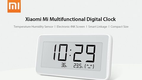 Original Xiaomi Mi Multifunctional Digital Clock Electronic-INK Screen Temperature Humidity Sensor