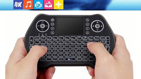 Backlit 2.4GHz Wireless Keyboard Touchpad Mouse Handheld Remote Control