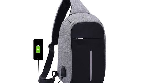 Anti-theft Sling Shoulder Bag with External USB Charge