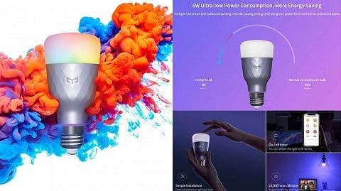 Yeelight 1SE E27 AC100-240V 6W RGBW Intelligent LEDs Light Bulb