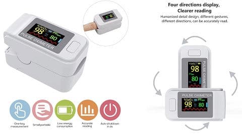 Digital Fingertip Pulse Oximeter Blood Oxygen Sensor