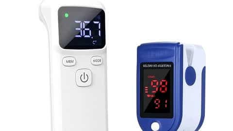 Touchless IR Thermometer and Digital Fingertip Pulse Oximeter