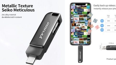 yvonne Y40D USB3.0 High Speed Rotating 128GB USB Flash Drive