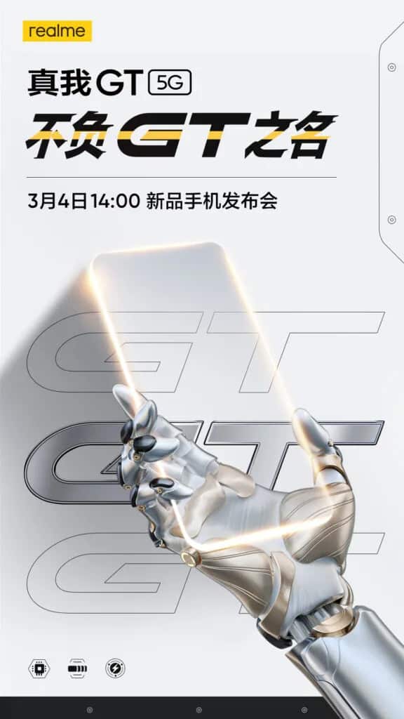 Poster of Realme GT 5G Launch Date