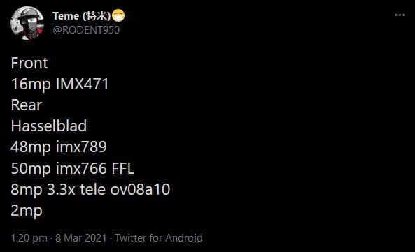 OnePlus 9 Pro Camera Leak