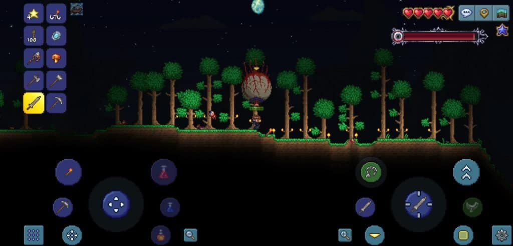 Eye of Cthulhu boss in Terraria