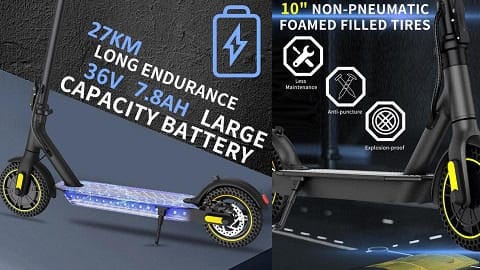 Happyrun HR365MAX Electric Scooter (10 Inch 350W Motor)