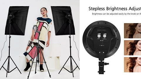 Professinal Studio Photography Softbox LED Light Kit