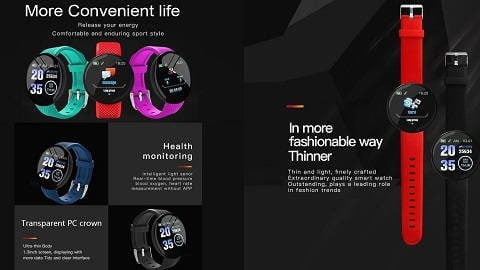 D18 Smartwatch (Πέντε τεμάχια)