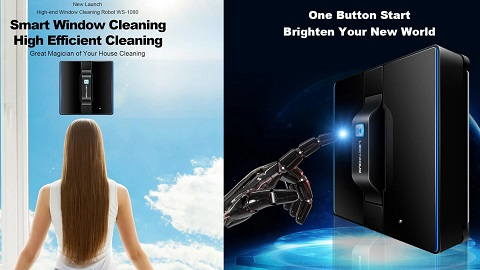 LIECTROUX WS-1080 Robot Window Vacuum Cleaner
