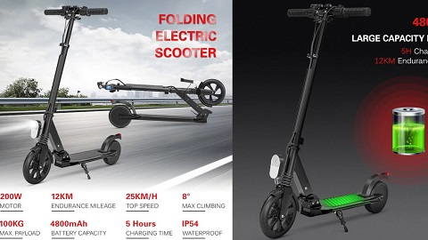 EYU E9SM 200W Folding Electric Scooter