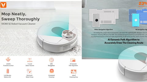 Xiaomi VIOMI SE Robot Vacuum Cleaner (2200Pa LDS)