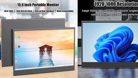 15.6 inch Portable Monitor IPS Screen (1920*1080 170° & 60Hz Refresh Rate)