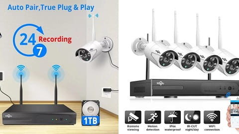 3MP Wireless Security Camera System (4 κάμερες + 8CH NVR)