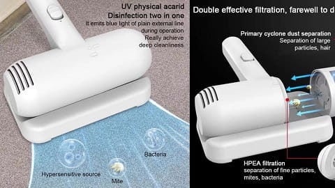 Compact Mattress Vacuum Cordless UV Cleaner