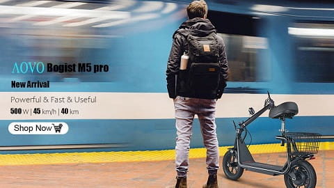 BOGIST M5 Pro Folding Electric Scooter (12 Inch Pneumatic Tire - 500W Motor)