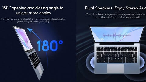 DERE R14 Laptop 14.1 inch (Intel Celeron N4500, Windows 11, 12GB DDR4 512GB SSD)