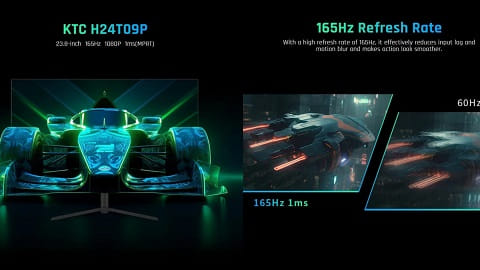 KTC H24T09P Gaming Monitor (165Hz HDR10 IPS Panel - 1ms MPRT Response Time)