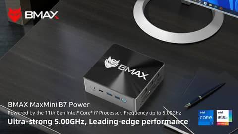BMAX B7 Power Mini PC (Intel Core i7-11390H, 16GB DDR4, 1TB SSD)