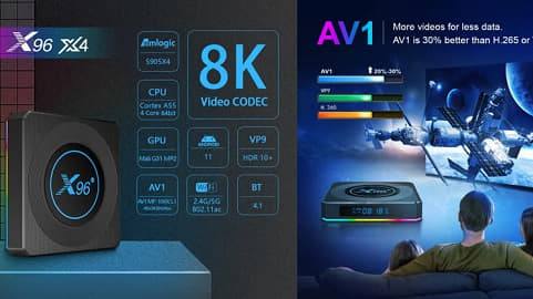 X96 X4 TV BOX (Android 11, 8K HDR 4GB/32GB)