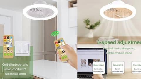 Intelligent Remote Control LED Fan Light E27 (Fan Light)