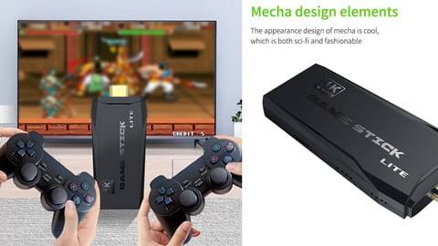 Wireless Game Console 2.4G HD Arcade PS1 (Home TV Mini Game Console 128G)