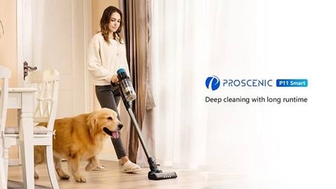 Proscenic P11 Smart Cordless Vacuum Cleaner (30000Pa Suction, 650ml Dustbin)
