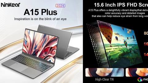 Ninkear A15PLUS Laptop (15,6 Inch FHD IPS, 32 GB DDR4 512 GB SSD Windows 11)