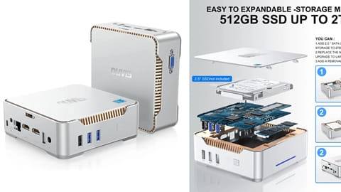 OUVIS GK3 Plus Mini PC (Intel Alder Lake N-95, 16GB DDR4 RAM 512GB SSD)