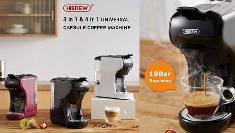 HiBREW H1A 4 IN 1 Expresso Coffee Machine (Compatible with Dolce Gusto Ground Coffee)