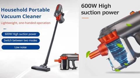 Portable Vacuum Cleaner 18kPa Wet and Dry Dual-use 600W High Power