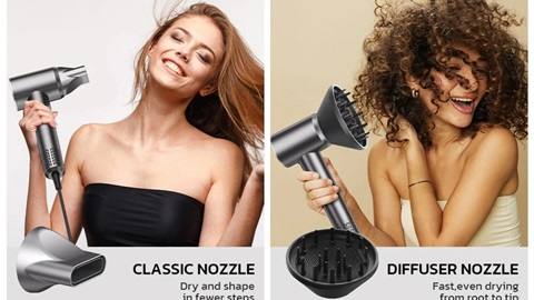 Micollme H6S Hair Dryer (with 2 Nozzles, 1600W Power)