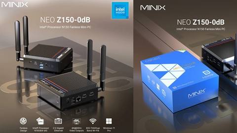 MINIX Z150-0dB Fanless Mini PC (Intel N150 4 Cores Max 3.6GHz, 16GB RAM 512GB SSD)
