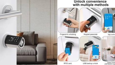 Έξυπνη κλειδαριά WELOCK Smart Lock Cylinder ToucA51 Fingerprint Door Lock με πληκτρολόγιο