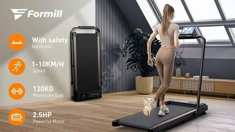 Formill FT-51 2-in-1 Walking Pad Treadmill (2.5 HP Motor, with LED Display and Remote Control)