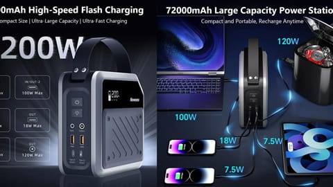 NEWSMY P72 Portable Power Station (268W 270Wh/72000mAh LiMnFePO4 Battery)